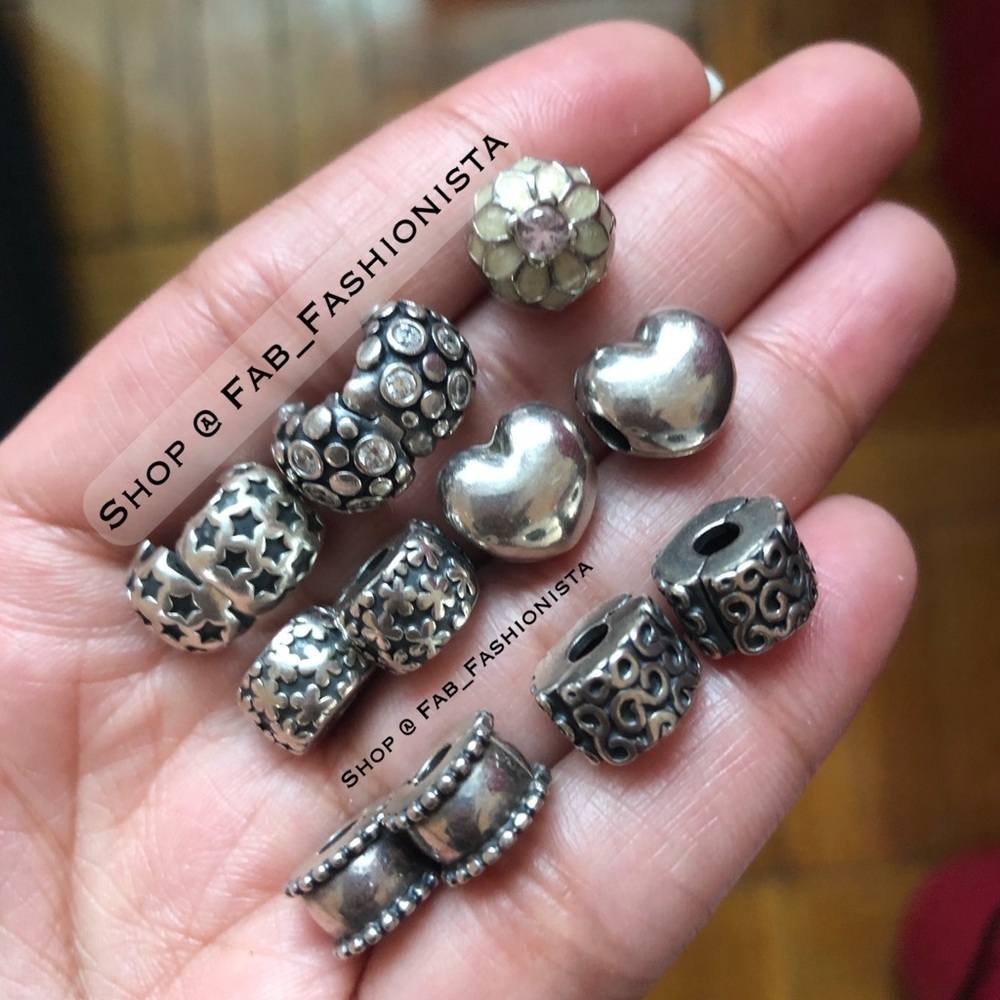 Pandora 11 Sterling Silver retired clips